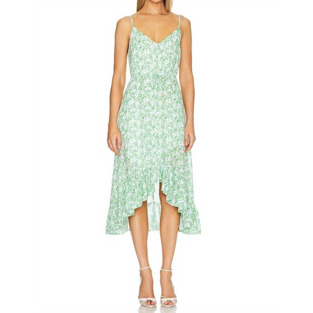 NEW RAILS frida dress in green texture floral
